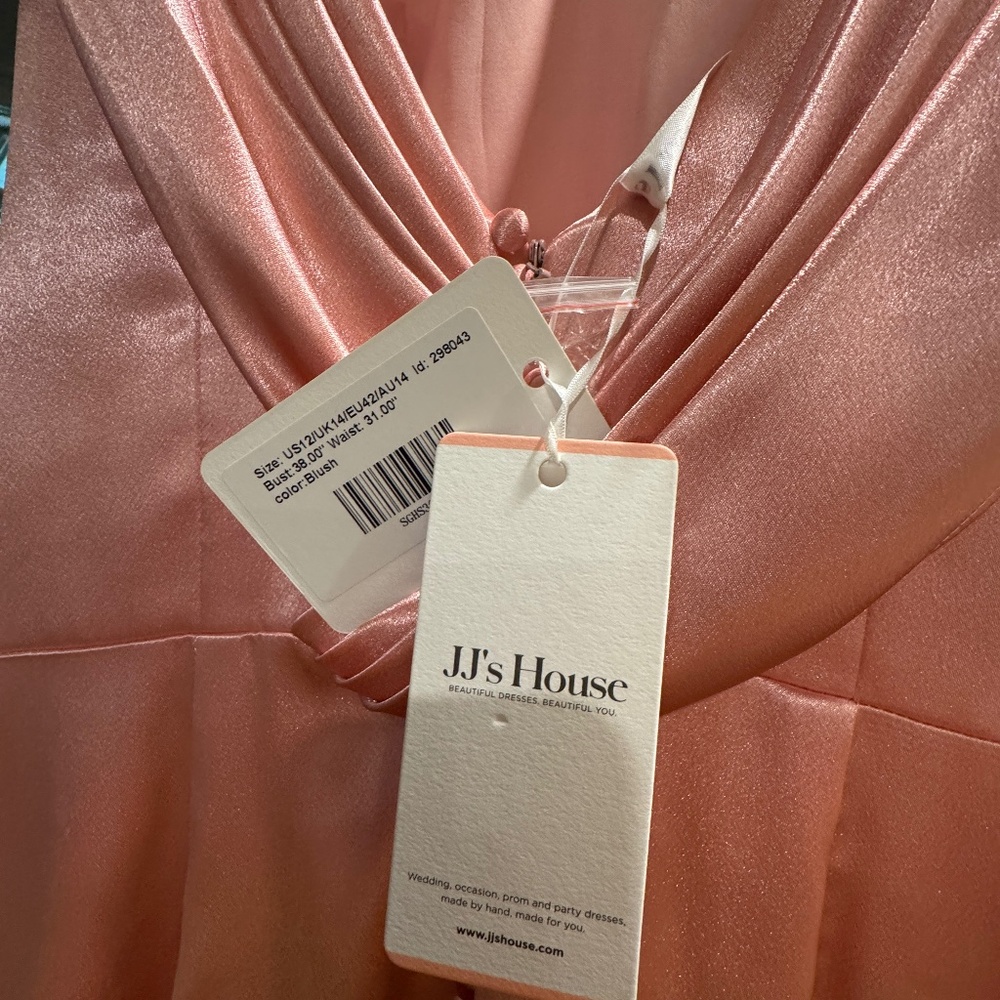 JJ's House Blush Satin three sizes 12, size 16, size 10 Bridesmaid dresses